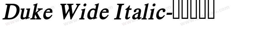 Duke Wide Italic字体转换